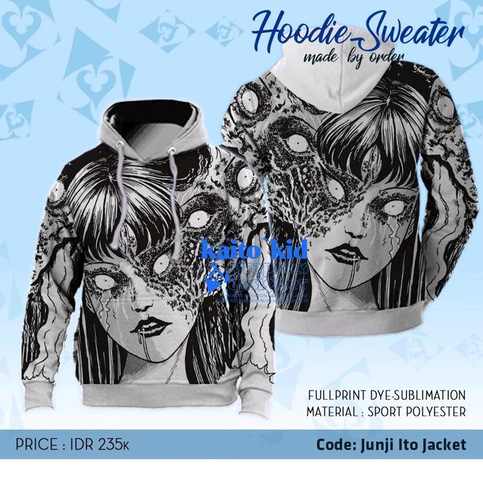 Sweater Hoodie JUNJI ITO Custom PullOver Jacket bisa custom bebas request