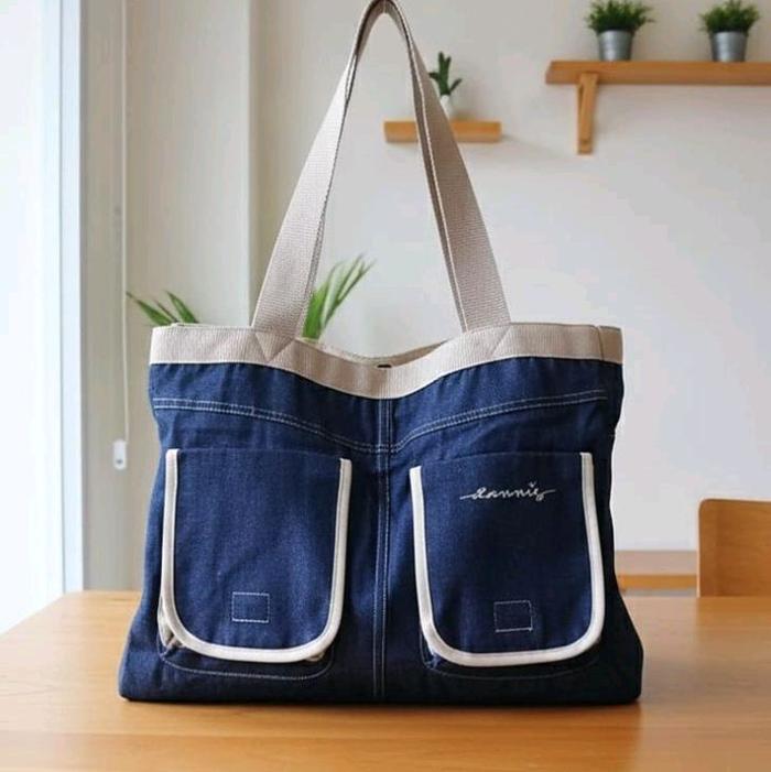 Sale Tas dannis totebag Dannis navy