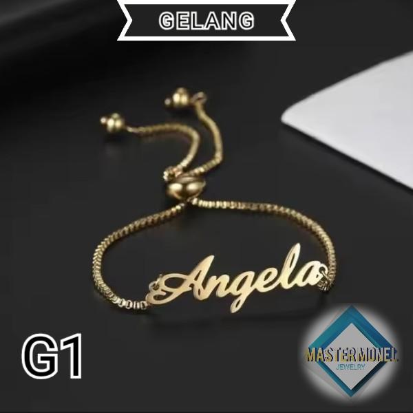 gelang ukir nama gelang nama titanium gelang nama serut