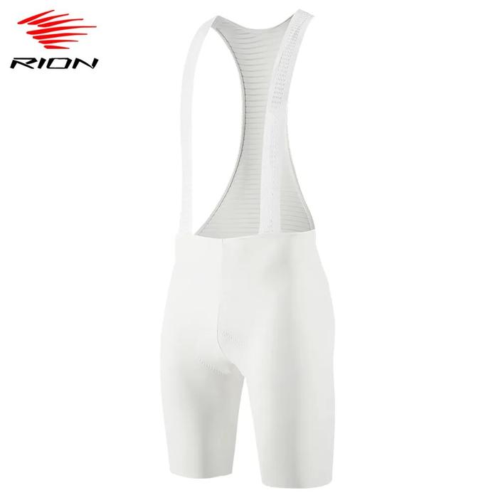 RION Men Cycling Bib Shorts 6 Hours Pad White Seamless Summer Male