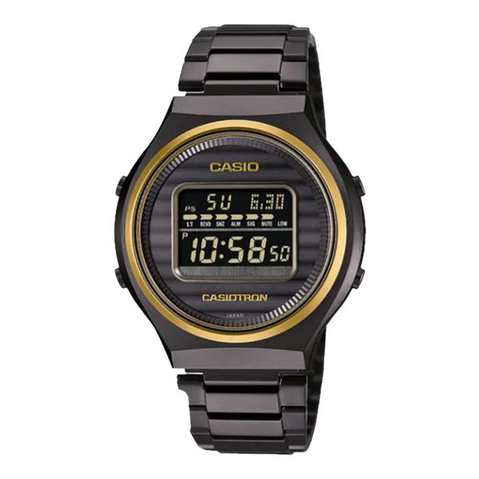 Jam Tangan Unisex Casio TRN-50ZE-1AJR TRN50ZE 50th Anniversary Zero To One Digital Dial Black Stainl