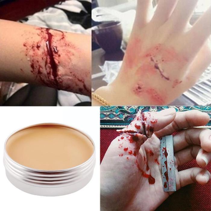 Halloween Scar wax makeup+Darah palsu /scarwax / professional nose putty lilin luka  horror pemancun