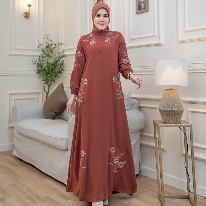 Arraya Drees Gamis Arraya Motif Bordir Terbaru Abaya Arraya Gamis Bordir Gamis Wanita