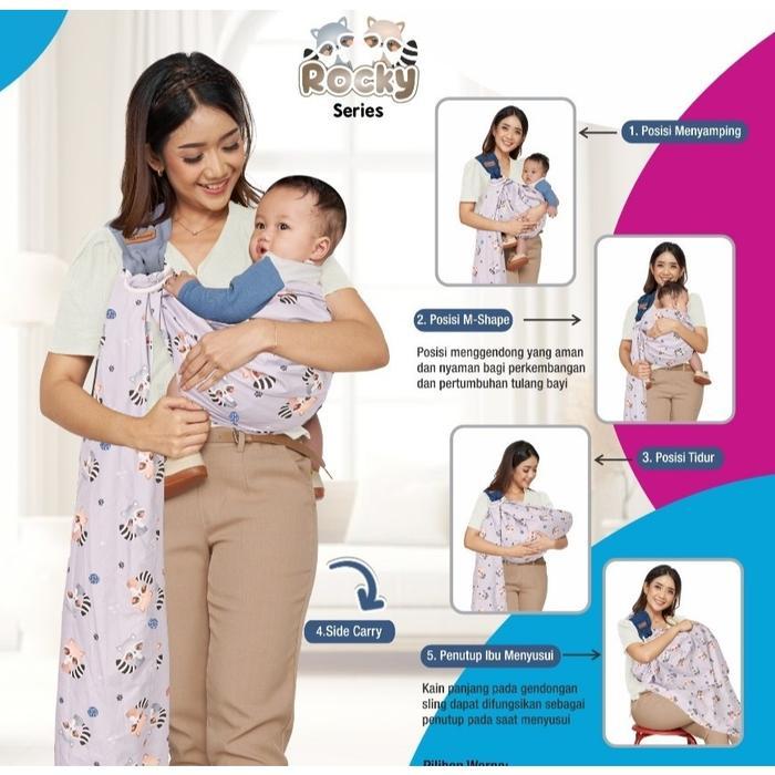 Snobby Gendongan Bayi Sling Rocky Series SBG0145 / Gendongan Samping Bayi / Gendongan Travelling Sno