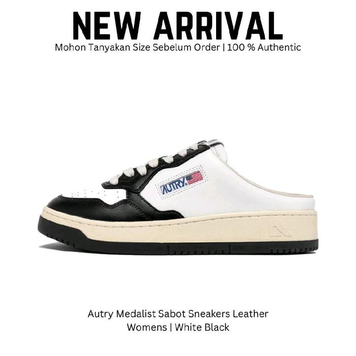 Autry Medalist Sabot Leather Sepatu Sneakers Wanita Original 100%