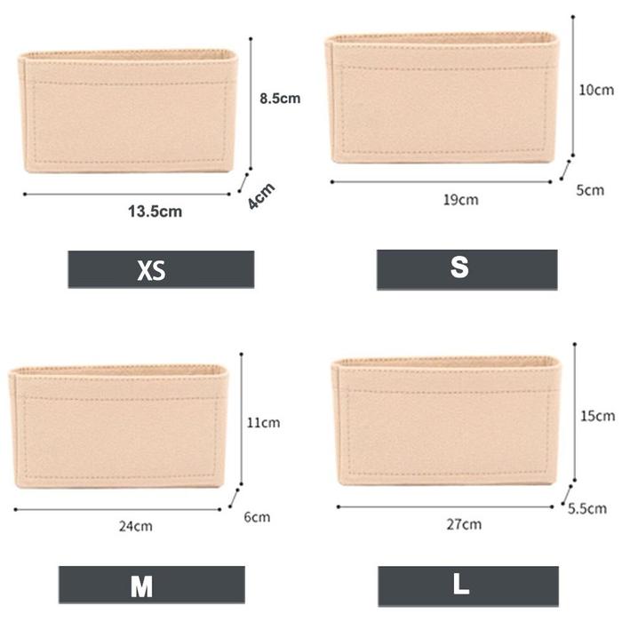 Portable Handbag Insert Bag Women'S Soft Felt Insert Bag Purse Liner Travel Bag Insert Confidential 