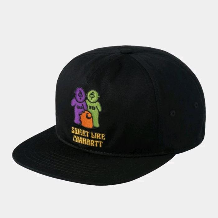 CARHARTT WIP CAP - GUMMY CAP - BLACK - 100% ORIGINAL