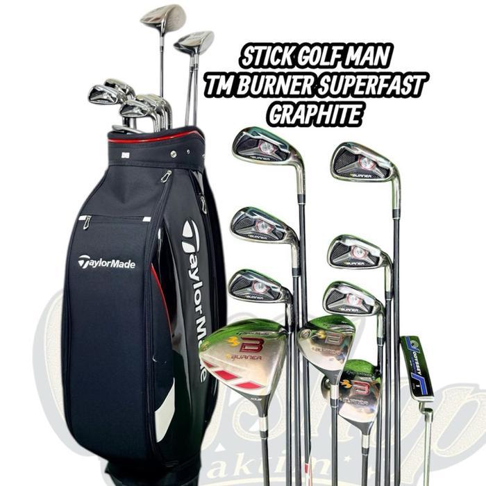 PREMIUM Taylormade Golf Stick Golf Man Taylormade Burner Superfast Original Fullset Bag Golf - Set S