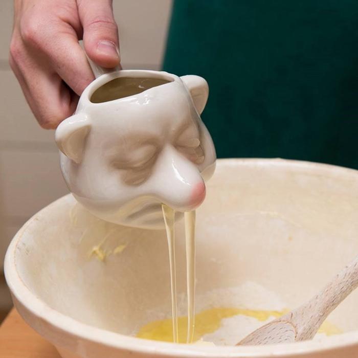 Ceramic Ugly Cartoon Big Nose Egg Separator Egg Divider White Egg