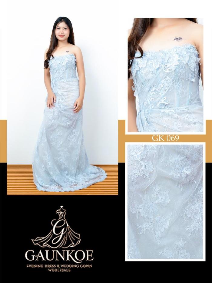 GAUN PESTA MERMAID ICE BLUE