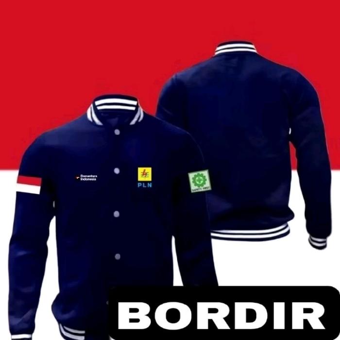ready stok full bordir jaket bordir PLN jaket PLN jaket baseball danantara PLN jaket PLN danantara j