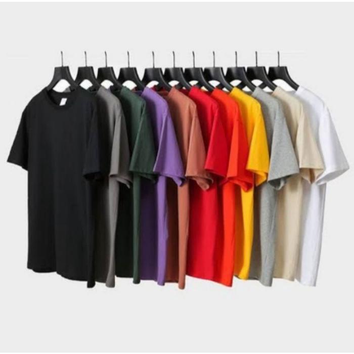 Kaos Polos Pria/Wanita Combed Pe Soft 24S
