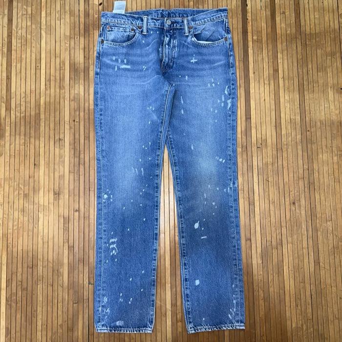 LEVIS 511 SLIM FIT CLASSIC BLUE SPLASH PAINTED DENIM JEANS carhartt dickies 874