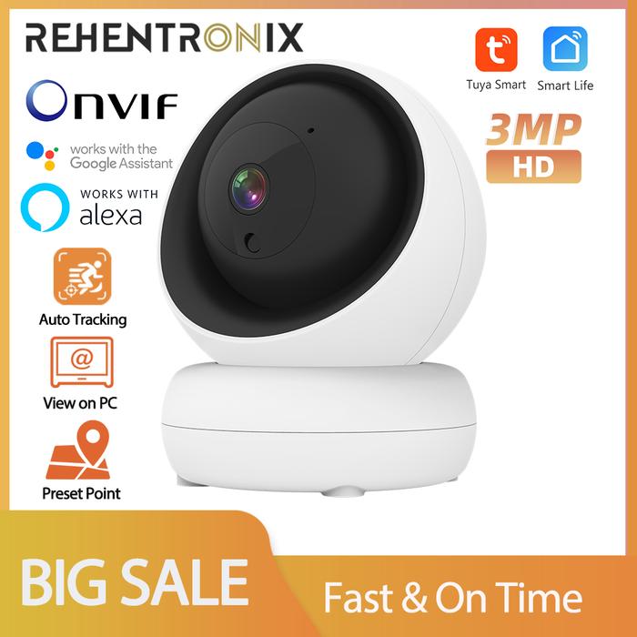 ONVIF Tuya WiFi Camera 3MP Indoor PTZ WiFi IP Camera Video