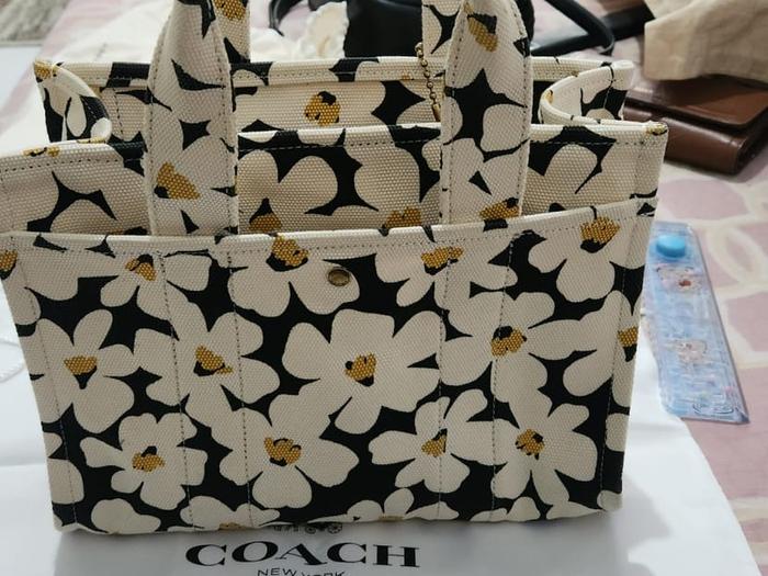 COACH Original M2357-CR660 Floral Mini Tote Bag Like New 99%