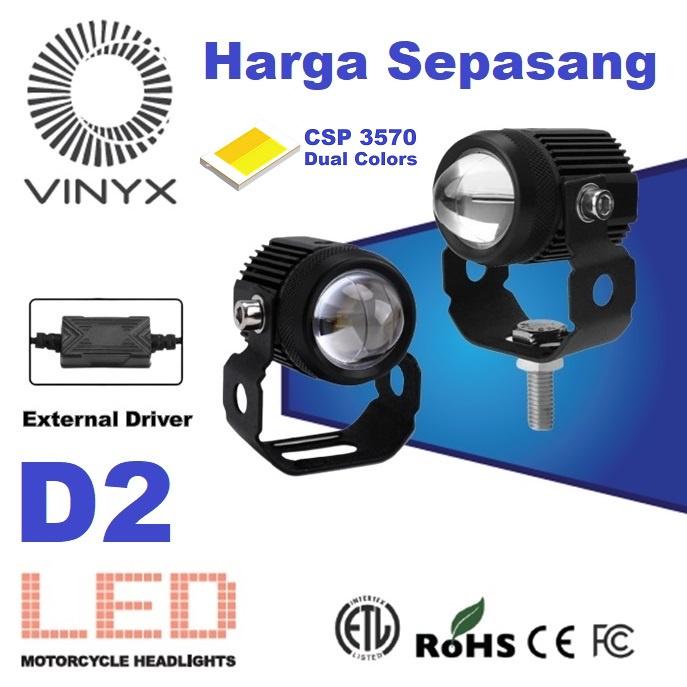 Lampu Tembak Sorot LASER GUN LED VINYX D3 Mobil Motor 30Watt 2 Warna Putih Kuning Mini 30 Watt 30W L