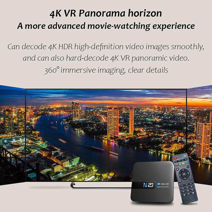 H20 Smart Android TV Box Android 10.0 2GB 8GB 4K HD Voice Assistant