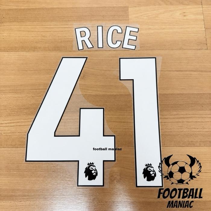 Nameset Original Arsenal EPL Version White 2023-2027 Rice #41