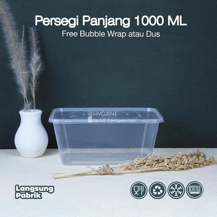 READY Kotak Plastik 1000 ml / Thinwall / Persegi Panjang
