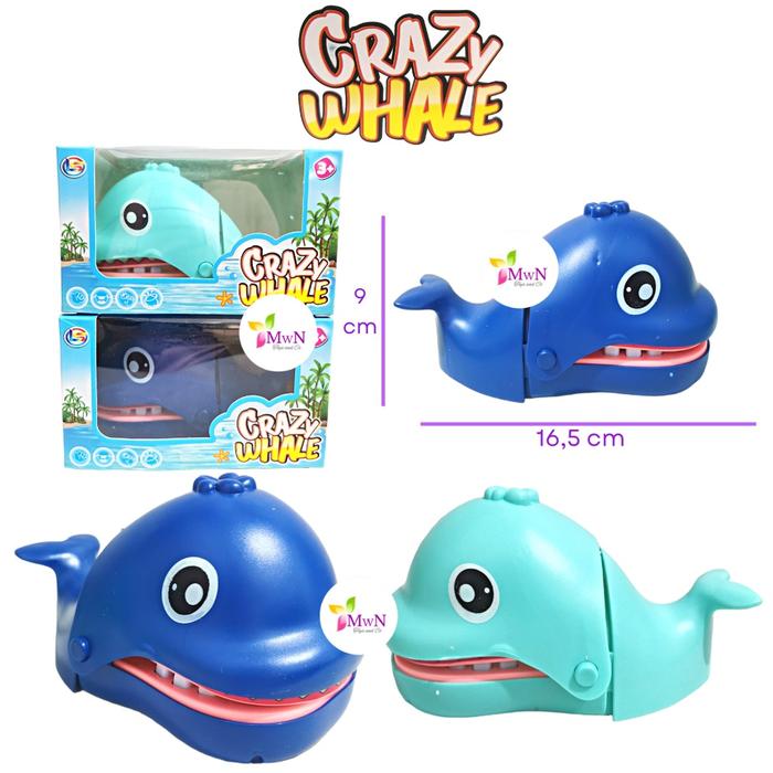 MWN Mainan Gigit Whale Cartoon Mainan Gigitan Ikan Paus 167