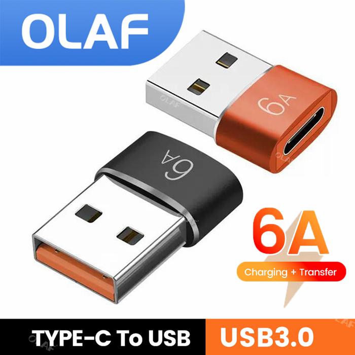 Olaf USB OTG Male To Type C Female Connector Type-C Cable Adapter 6A