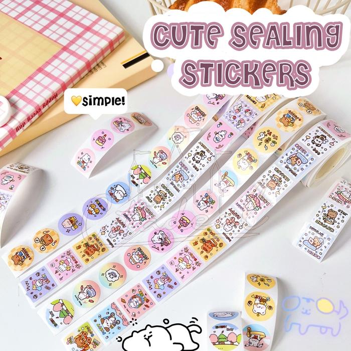 Stiker Roll 300pcs Motif Kartun Stiker DIY Stiker Sovenir Hampers