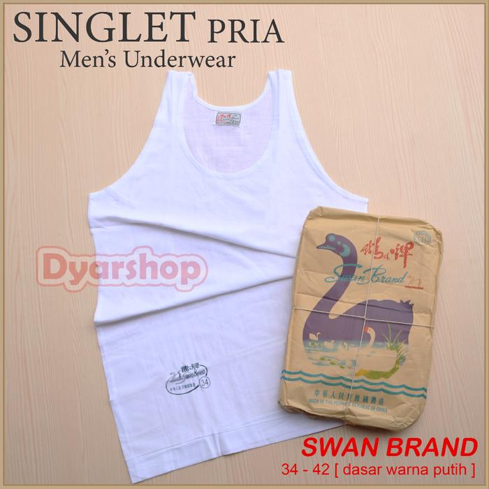 Singlet Swan Brand | Swan Shogunavo Kaos Dalam Singlet Pria Swan Brand Putih | Swan Singlet - Dyarsh