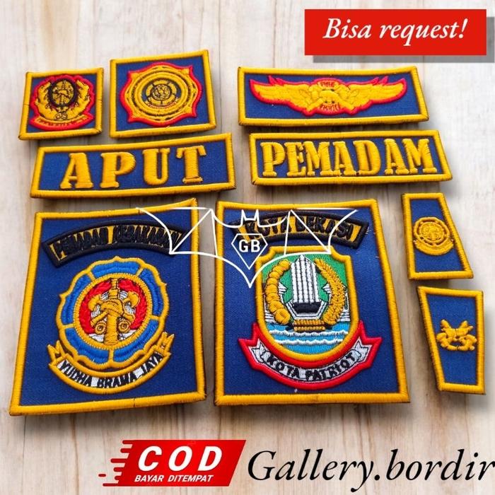 TERBARU!!! TERLARIS !!! bordir pemadam timbul TERBARU!!| atribut pemadam TERBAIK !!!