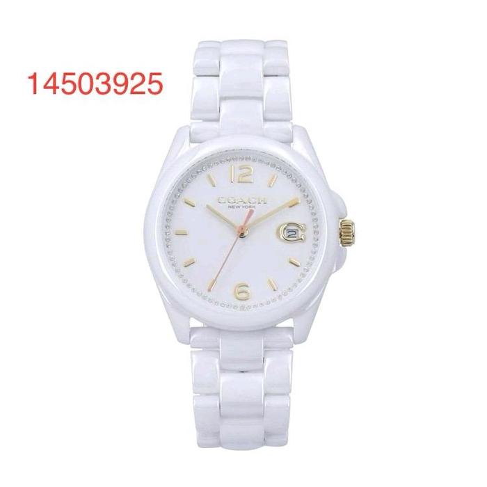 Jam Tangan Wanita Merek Coach 14503925 14503927 Full Keramik Original 3.6cm