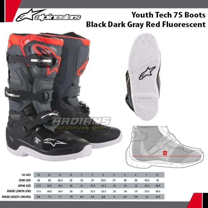 SEPATU BOOTS ALPINESTARS ANAK TECH 7S MX TRAIL MINI BALAP CROSS