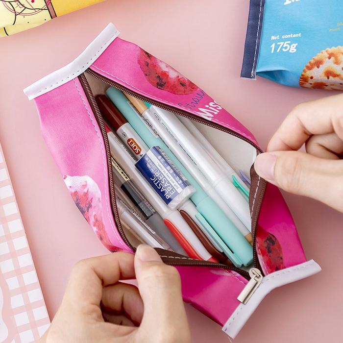 Kotak Pensil Anak Viral Motif Snack Fashion Unik / Tempat Pensil Fashion Jepang / Kotak Pensil Lucu 