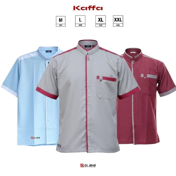 ELAKA - Kemeja Koko Modern Lengan Pendek Skoder Bahan Katun Baju Lebaran 2026 Rabani Dewasa Muslim M