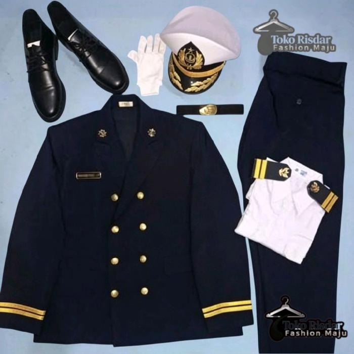 PREMIUM JAS PELAUT NAVY BLUE  | High Quality | Jas PDU Taruna & Wanita | Seragam Pelayaran Lengkap A