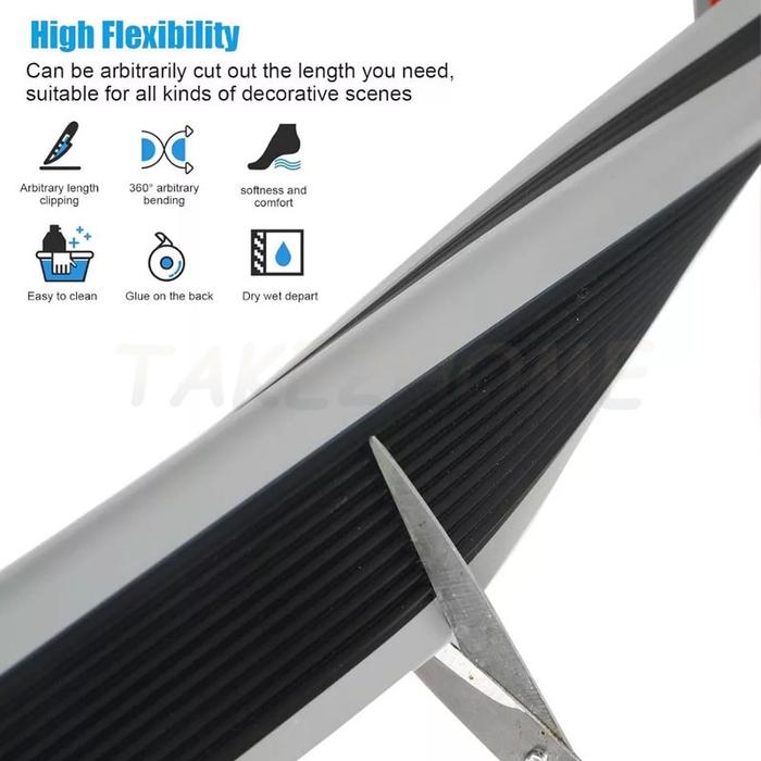 1Meter Tangga Pengaman Anti Slip Dengan Perekat/Lis Tangga Pengaman Anti-Selip Tipe/Step Nosing Tang