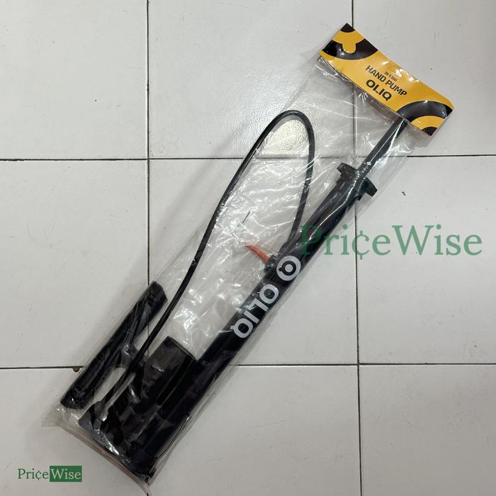 Pompa Tabung Ampere Oliq Hitam / Pompa Ban Meter Sepeda Motor