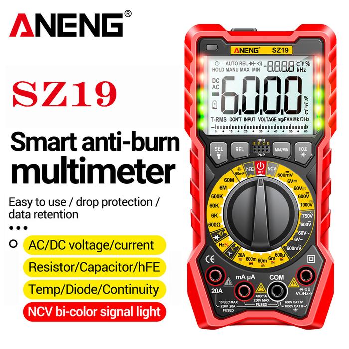 ANENG SZ19 Digital Multimeter 6000 Counts Multimetro Avometer