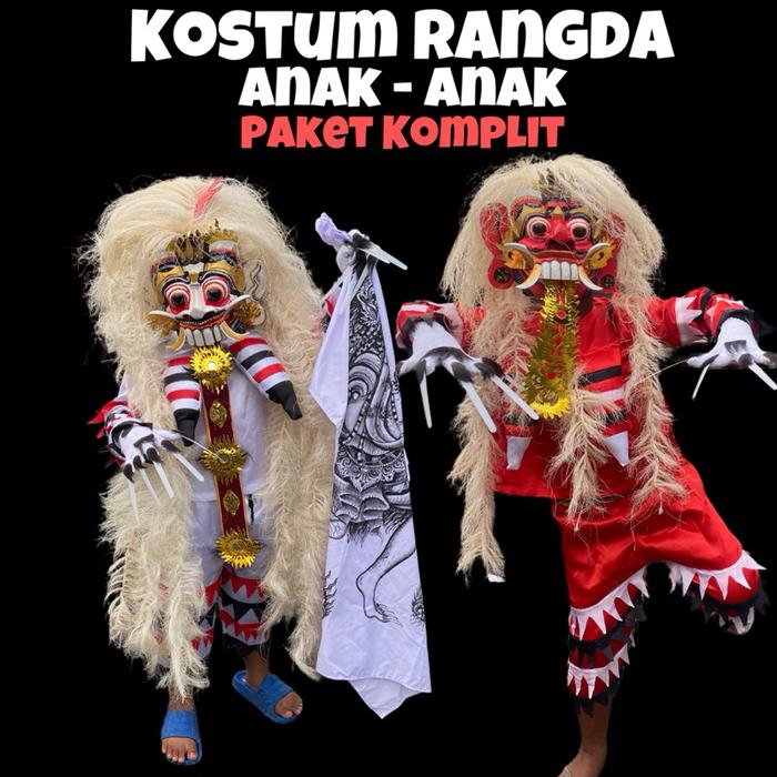 New Arrival Pakian Rangda FULSET Anak anak - Baju Rangda Fullset anak anak Komplit - Pakian Rangda K