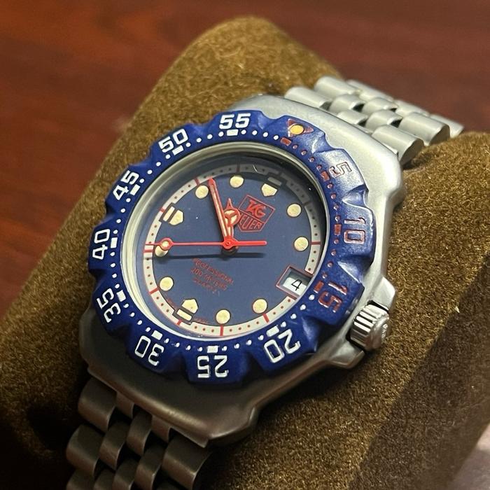 T4G Heuer Jam Tangan Formula 1 Vintage Biru Dial Kondisi Terbaik BEST CONDITION!!