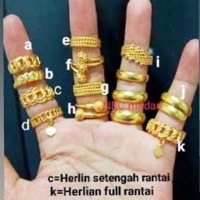 Cincin varian replika emas asli mirip seperti asli