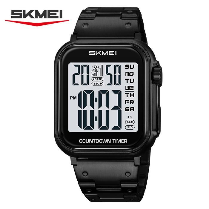 Jam Tangan Digital Pria SKMEI 2447 Hitam Putih Tahan Air 30 Meter dengan Garansi Resmi Toko
