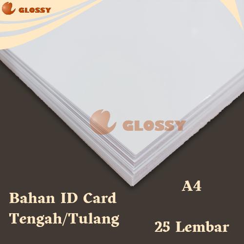 BAHAN PVC ID CARD 25 lembar - PVC nya saja - Lembaran Keras/Tengah
