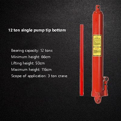 12T Jack Hidrolik Dengan Cylinder Panjang Khusus Untuk Kendaraan Crane Dengan Pompa Hidrolik Ganda