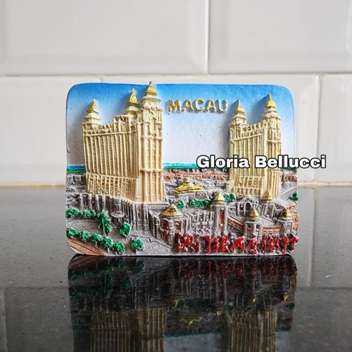 Souvenir macau tempelan fridge magnet kulkas makau macao china negara cina