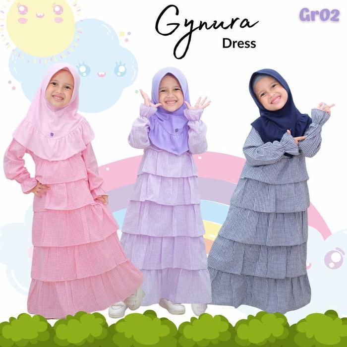 Gamis Gynura Kids GR 02 // Gamis Anak Usia 3-11 Tahun by Gynura Kids