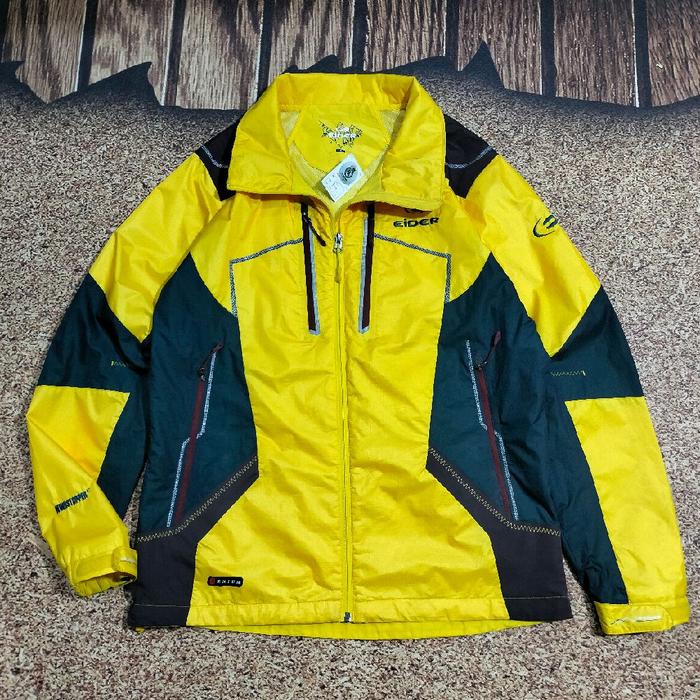 jaket outdoor parasut tipis EIDER XENIUM colour block multi colour kombinasi warna casual size M