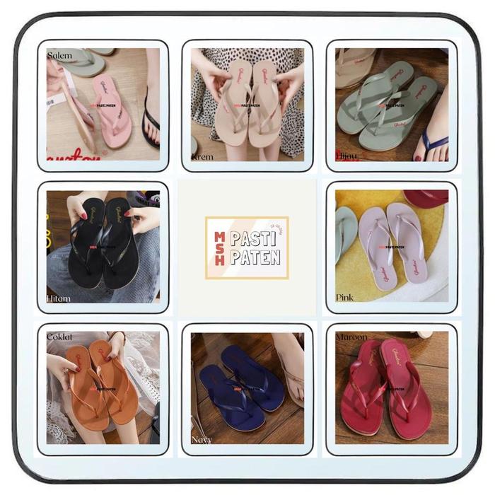 Sandal jepit jelly teplek wanita dewasa merk glanzton L1819 original ukuran 37-41 Sandal import Kare