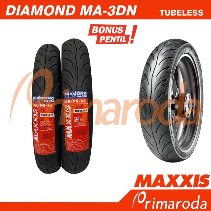 Sepasang Ban Yamaha Fino 125 (sebelum 2018) Tubeless Maxxis Diamond