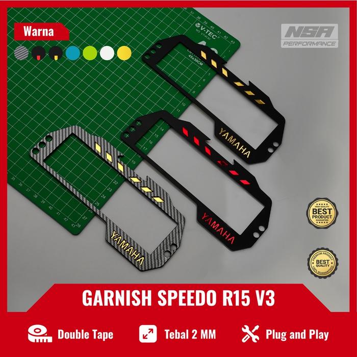 NSA GARNISH SPEEDOMETER R15 GARNISH SPIDOMETER YAMAHA R15 AKSESORIS MOTOR R15 KEREN