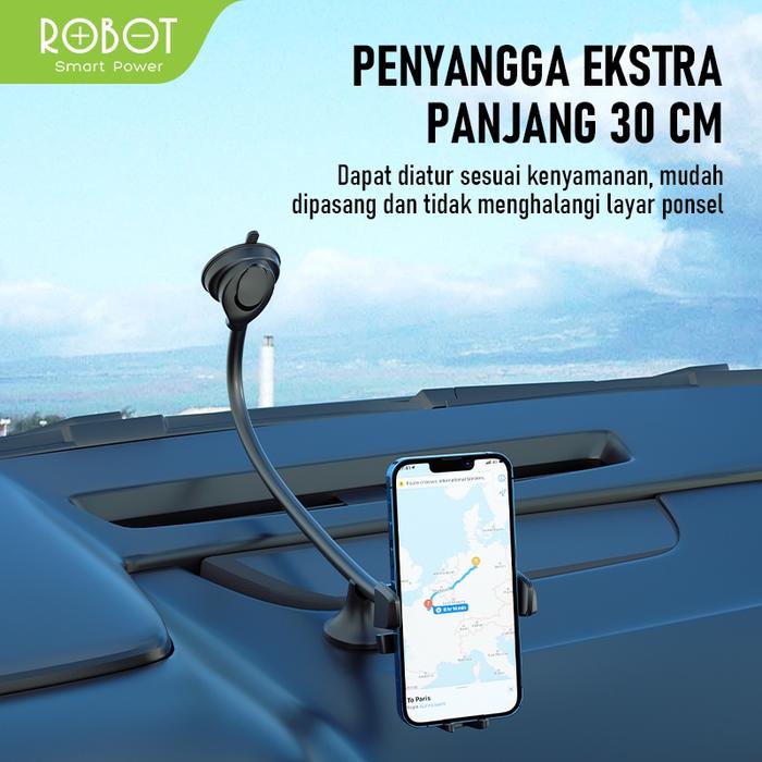 HOLDER HP MOBIL ROBOT Universal Car Holder RT-CH17 30CM Alumunium Tube with Stent - Garansi Resmi 1 