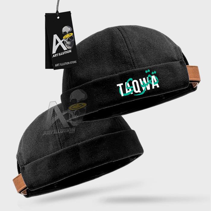 Topi Miki Hat / Topi Peci Kaligrafi Taqwa Model Logo Muslim Terbaru Miki Hat PREMIUM Kopiah Dewasa H